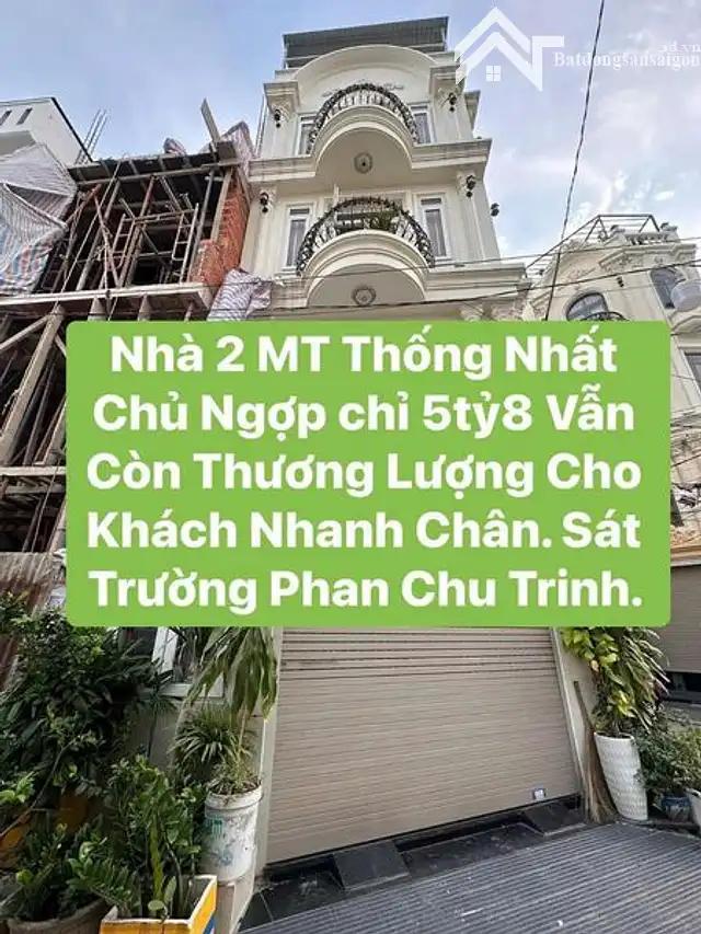 Bán nhà 2 mặt tiền Đường Thống Nhất, Phường 12, Quận Gò Vấp, Tp Hồ Chí Minh