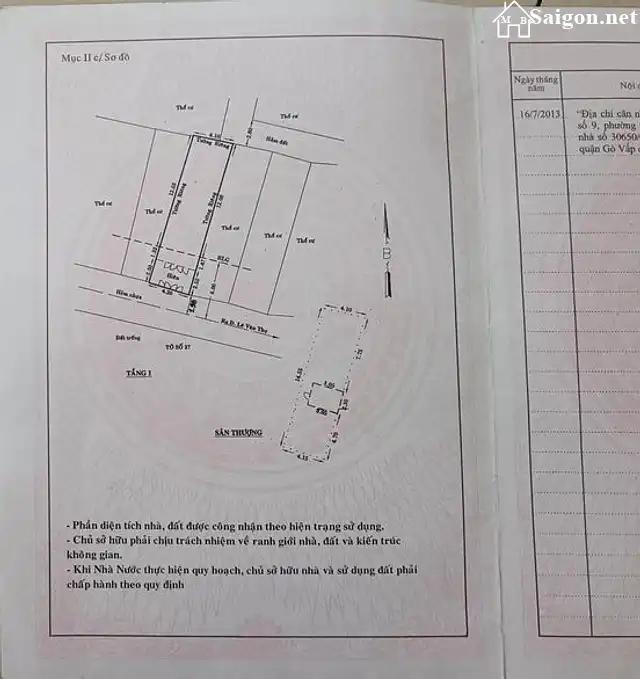 Bán nhà mặt tiền, Đường Số 9, Phường 9, Quận Gò Vấp, Tp Hồ Chí Minh