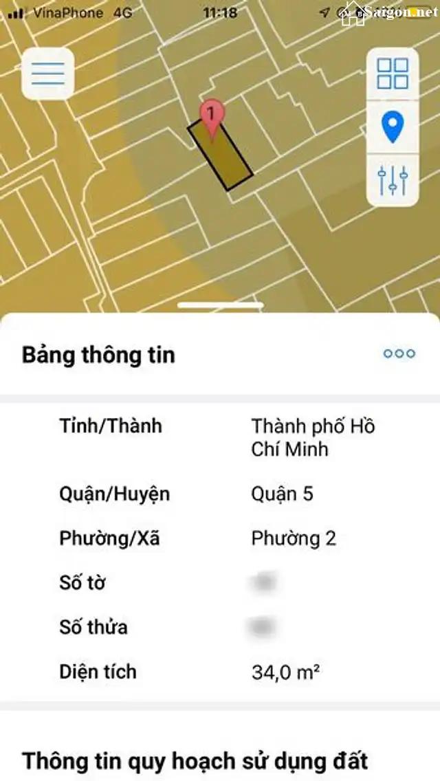 Bán nhà sát mặt tiền, Đường Nguyễn Văn Cừ, Phường 12, Quận 5, Tp Hồ Chí Minh