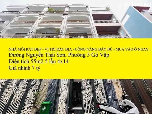 Bán nhà đầy đủ công năng, hẻm ô tô, Đường Nguyễn Thái Sơn, Phường 5, Quận Gò Vấp, Tp Hồ Chí Minh