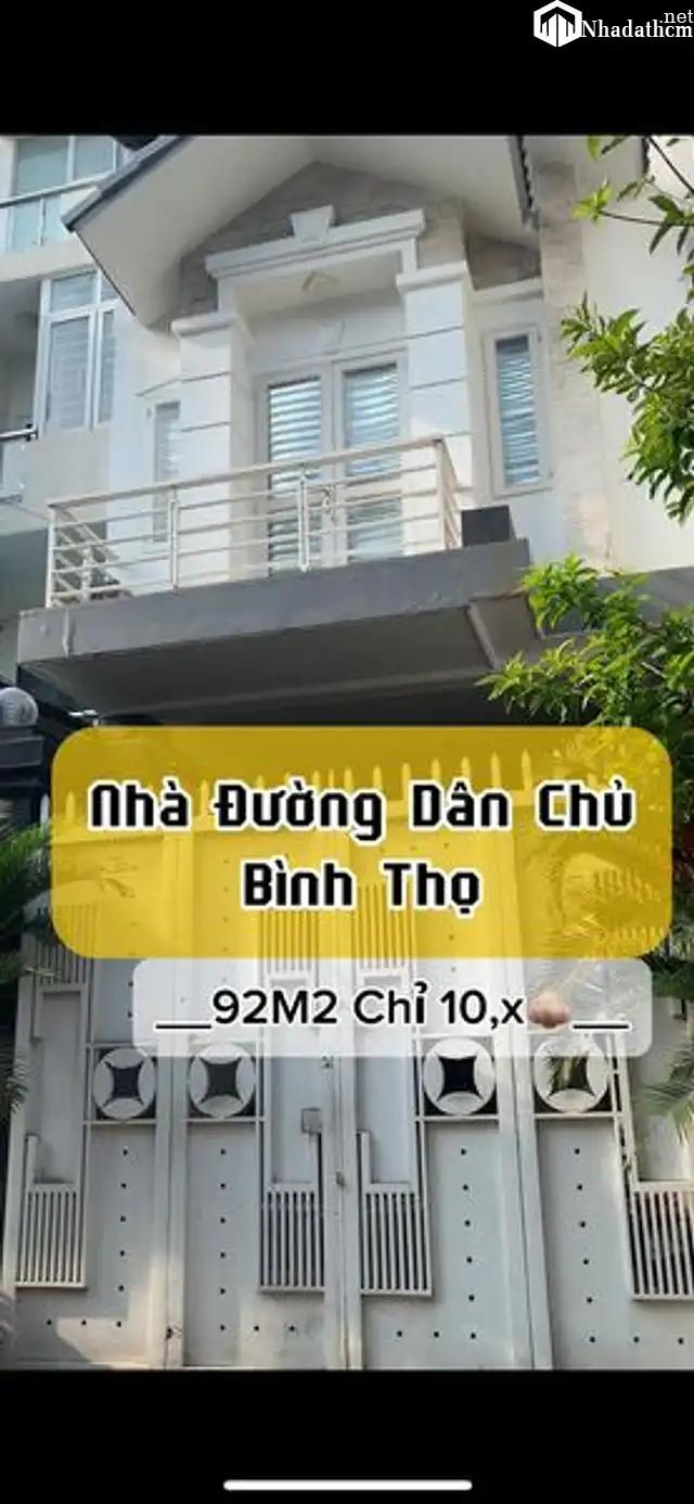 Bán nhà 92m2, hẻm xe hơi, Đường Võ Văn Ngân, Phường Trường Thọ, Quận Thủ Đức, Tp Hồ Chí Minh