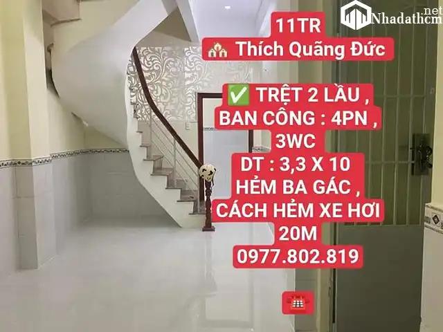 Cho thuê nhà nguyên căn, 4pn, Đường Thích Quảng Đức, Phường 11, Quận Phú Nhuận, Tp Hồ Chí Minh