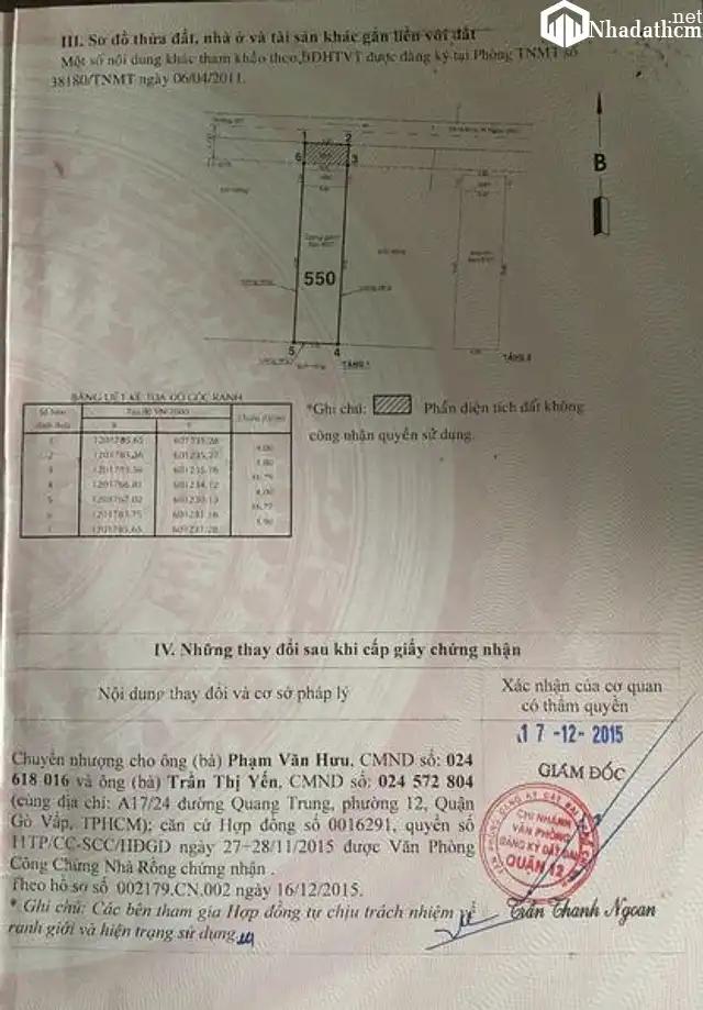 Bán nhà 1 lầu, 4pn, 2wc, Đường Hà Huy Giáp, Phường Thạnh Lộc, Quận 12, Tp Hồ Chí Minh