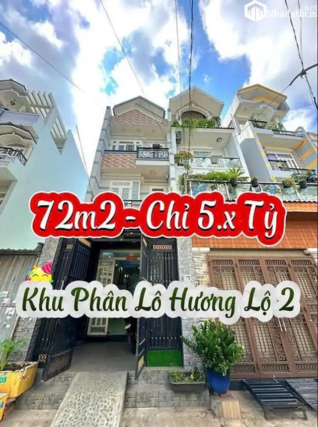 Bán nhà 3 tầng, hẻm nhựa 8m, 5pn, 6wc, Đường Hương lộ 2, Phường Bình Trị Đông, Quận Bình Tân, Tp Hồ Chí Minh