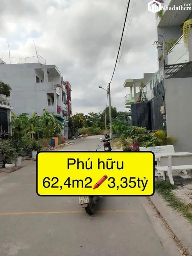 Chính chủ bán lô đất nền 62.4m2, Đường Gò Cát, Phường Phú Hữu, Quận 9, Tp Hồ Chí Minh