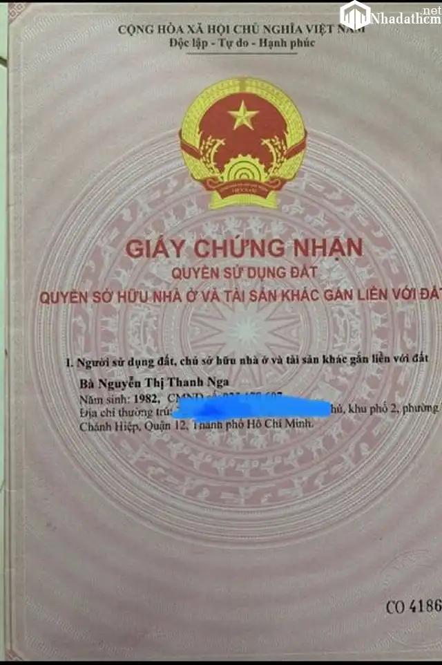 Nhà Bán Tân Chánh Hiệp, giá 3.6 tỷ, đường Lâm Thị Hố, Quận 12