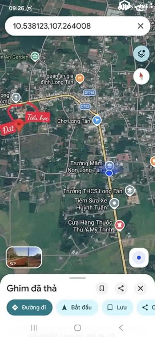 ĐẤT LONG TÂN – MẶT TIỀN BÊ TÔNG (QUY HOẠCH ĐƯỜNG NHỰA)