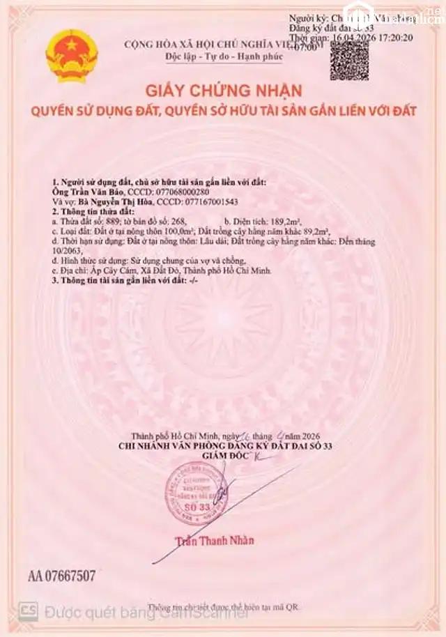 BÁN ĐẤT MẶT TIỀN QUỐC LỘ 55 – GIÁ TỐT