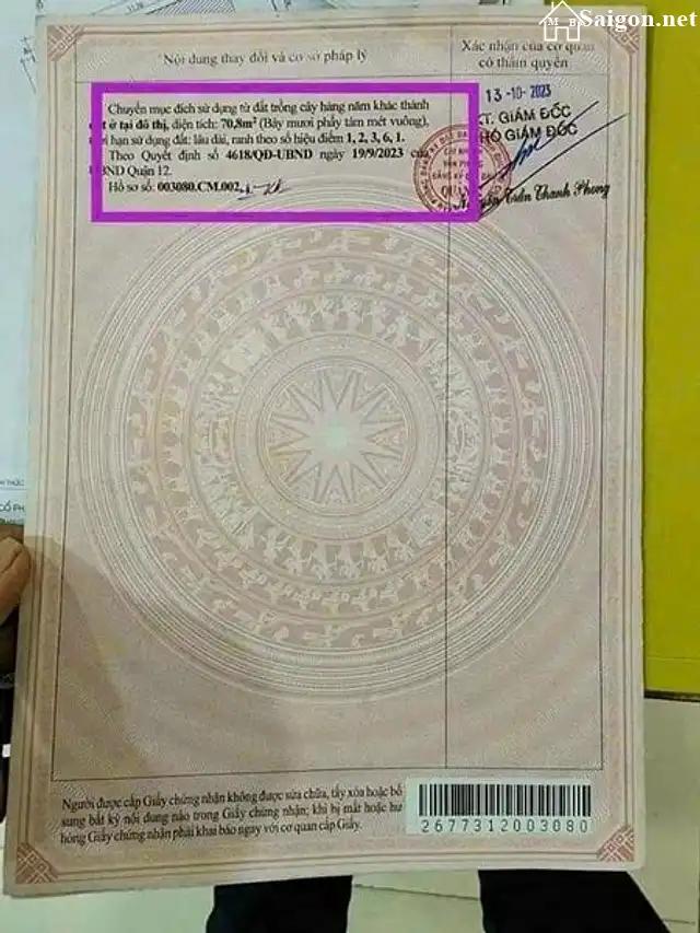 Bán đất nền hẻm xe hơi, Đường Thới An 11, Phường Thới An, Quận 12, Tp Hồ Chí Minh